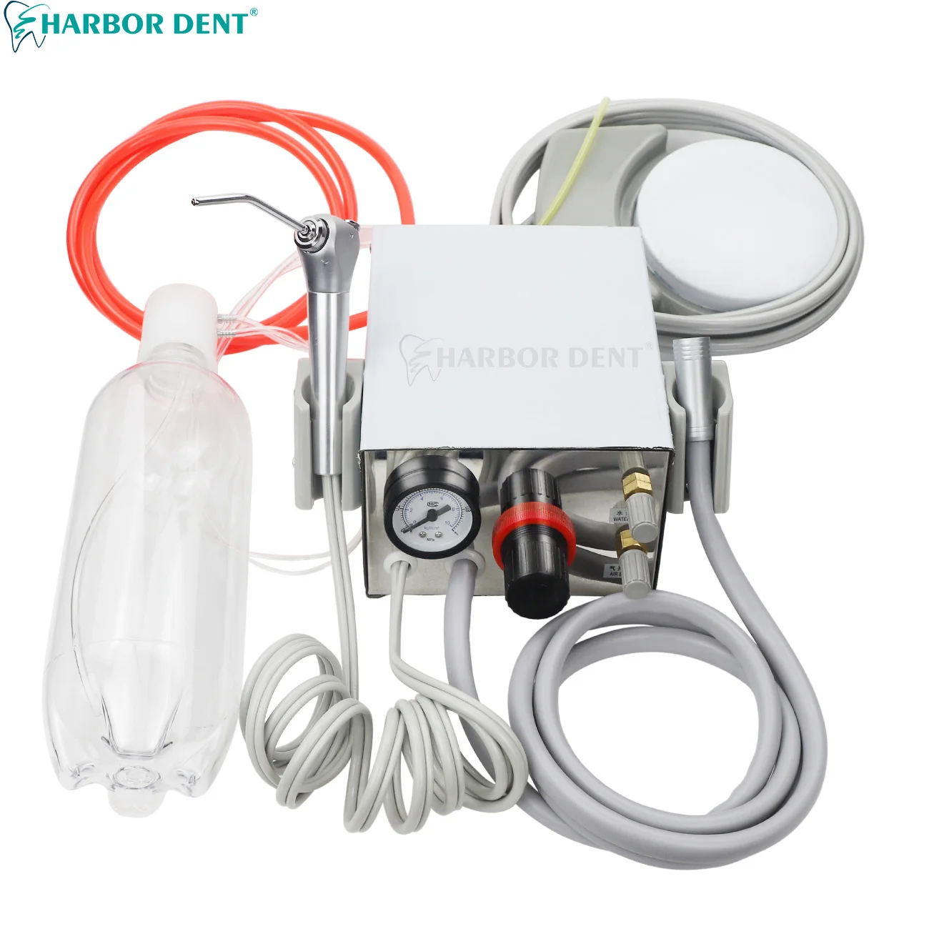 2/4 Holes Dental Unit Turbine Work with Air Compressor 3 Way Syringe Dentistry Laboratory Equipment With 1Pc Handpiece Tube