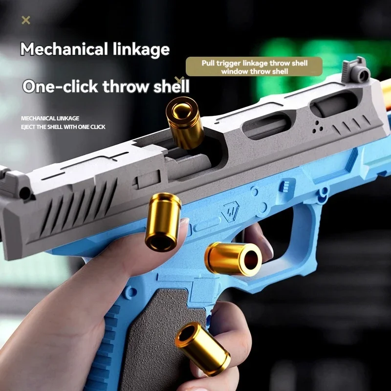 Pistola a proiettile morbido di alta qualità Manuale G17 Glock Pistola giocattolo Rivista inferiore Sport all'aria aperta Cs Armi da gioco Regali per bambini in sicurezza