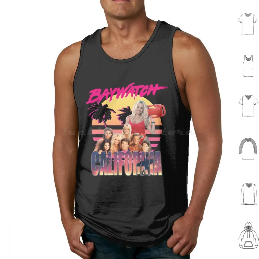 Santa Monica , California Tank Tops Vest Sleeveless Santa Monica Los Angeles California Visit Beach Fun Retro 90s