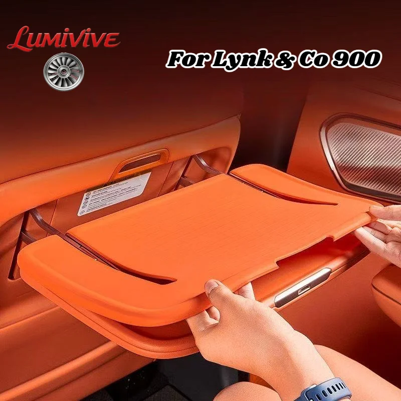 For LYNK & CO 900 Rear Seat Back Foldable Table Silicone Protective Pad Anti-Slip Cover Mat Interior Styling Car Accessories