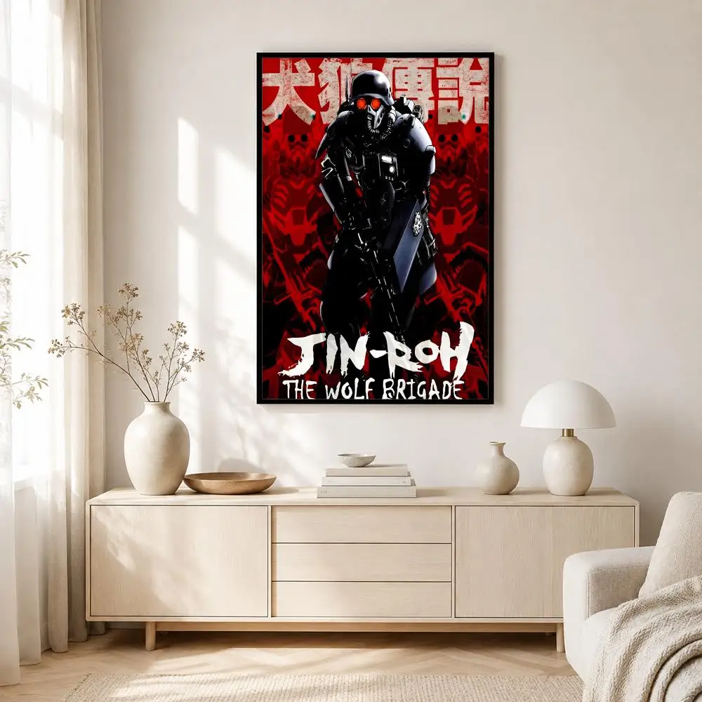 Anime Jin Roh The Wolf Brigade Poster Self-adhesive Art Waterproof Paper Sticker Coffee House Bar Room Wall Decor - view 3
