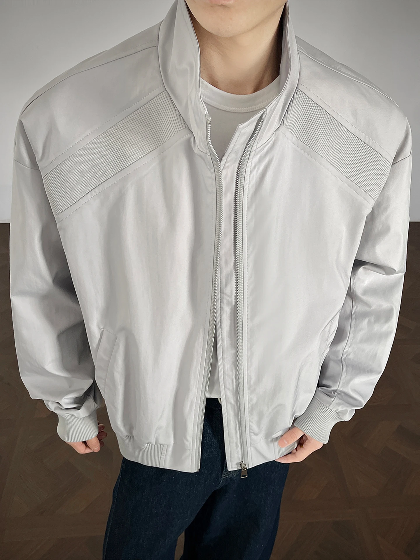 

Мужская куртка American Sle Workwear с воротником-стойкой, весенняя, модная, в уличном стиле, свободного кроя, повседневная, в бейсбольном стиле