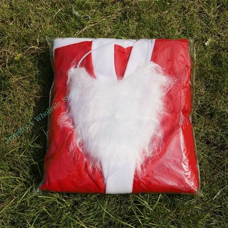 R7UF 5pcs/Pack Kindergarten Mädchen Jungen Weihnachts -Outfit Langarm Bart Santa