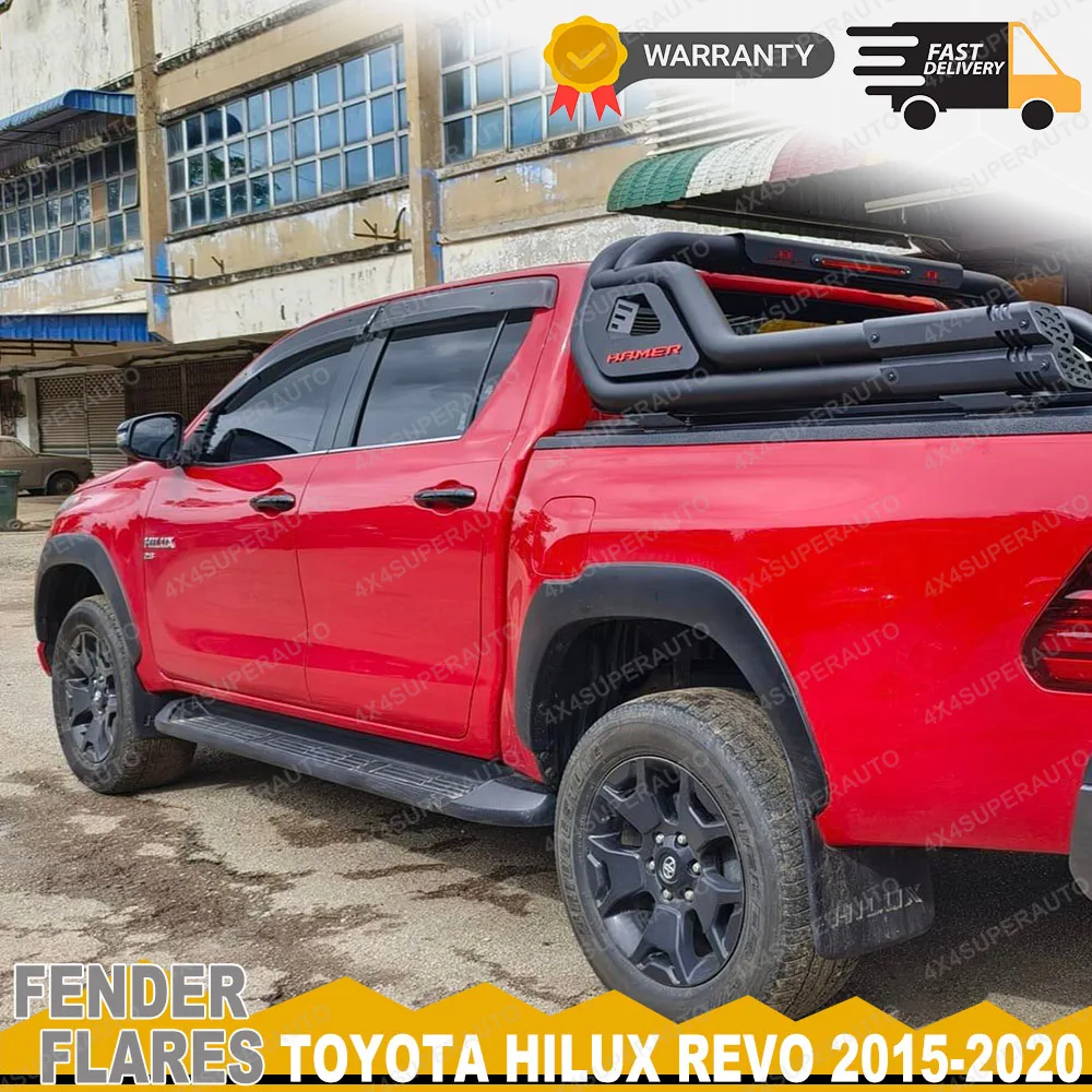 

4"Fender Flares For Toyota Hilux Revo 2015-2020 SR SR5 ROGUE ROCCO Textured Style Wheel Arch Mudguards Car Accessories