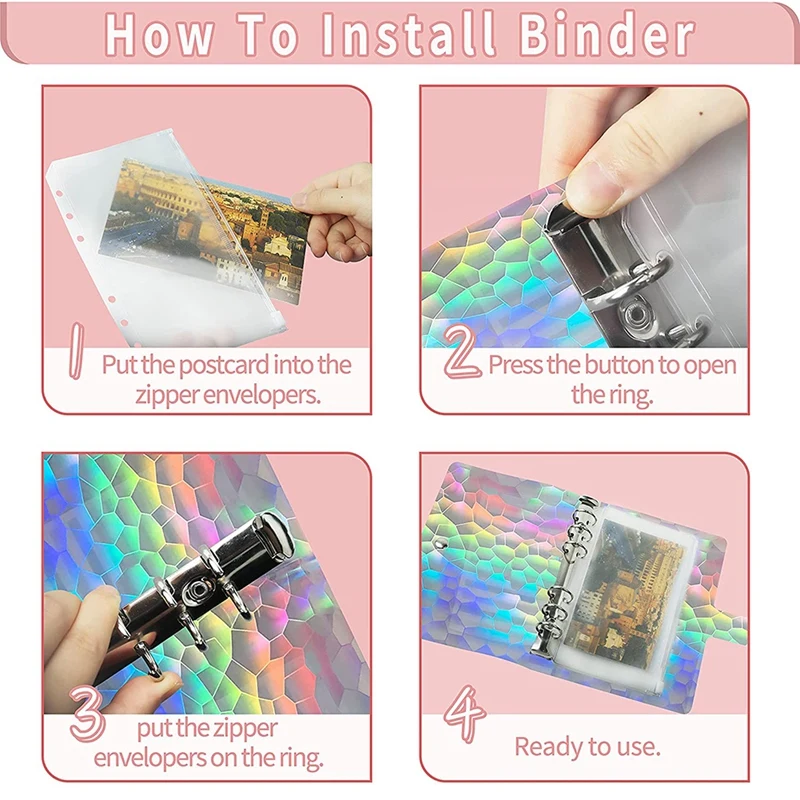 Kantong penyimpanan Binder anggaran, 12 amplop ritsleting transparan, dompet saku Binder, buku catatan perencanaan anggaran