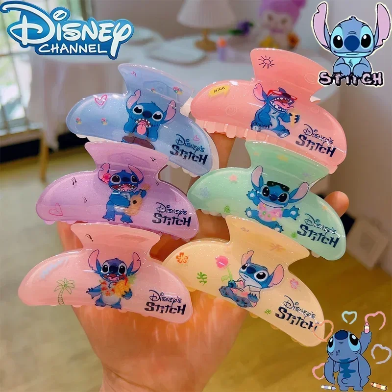 

6 Style Disney Stitch Girl's Acrylic Hair Claw Clip Sewn Hair Clip Shark Hair Accessory Stitch Clip Birthday Christmars Gift