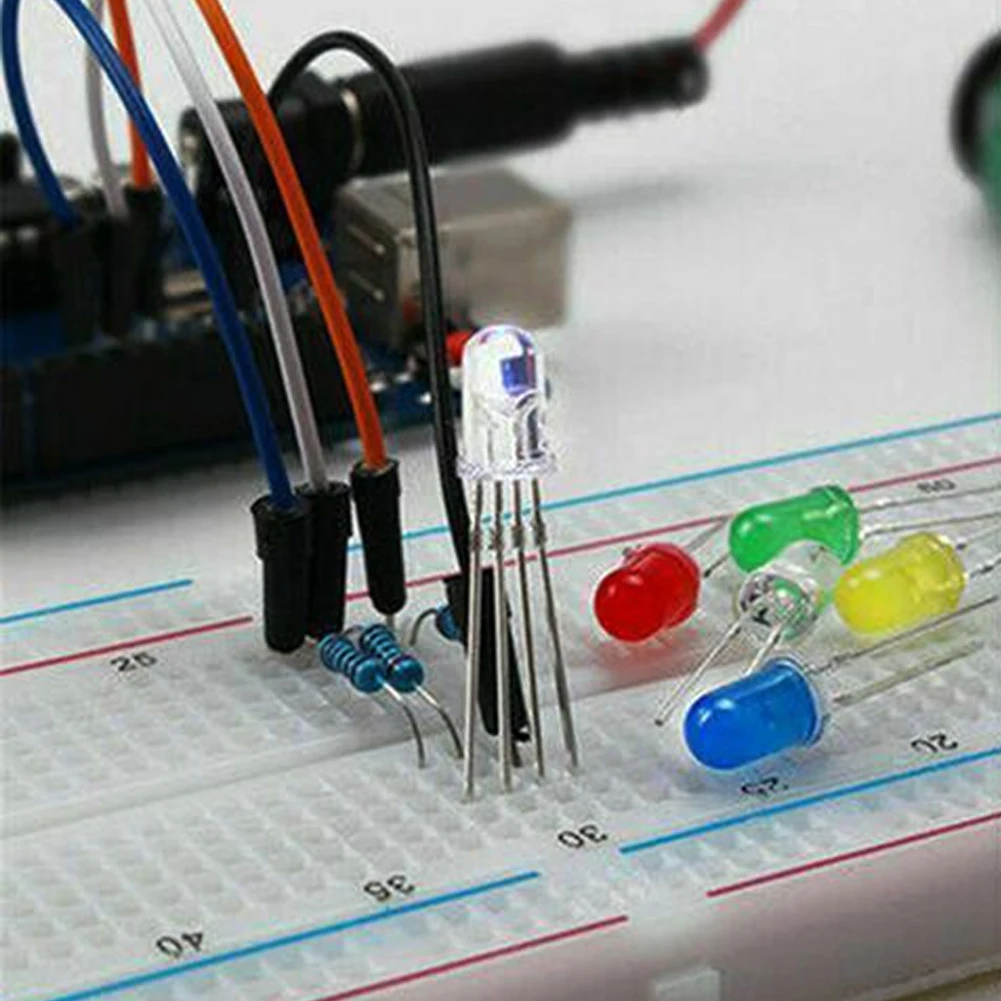 

Upgraded Electronic Starter Kit Power Supply Module PCB Soldering Kit LEDs & Resisitor Potentiometer for Arduino/ Raspberry Pi