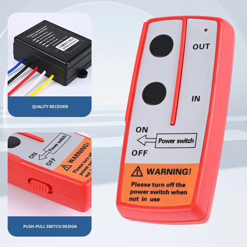 12V 24V Wireless Winch Remote Control Switch Kit Handset Switch Controller With Receiver Winch Universal For Truck ATV SUV