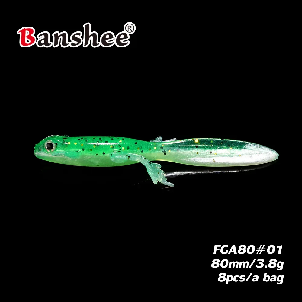 8Pcs/Lot Soft lure Lizard 3.8g/ 80mm Lacertid Lacertilian Bluey Carbrite Bass artificial bait fishing lure for PIke Texas rig