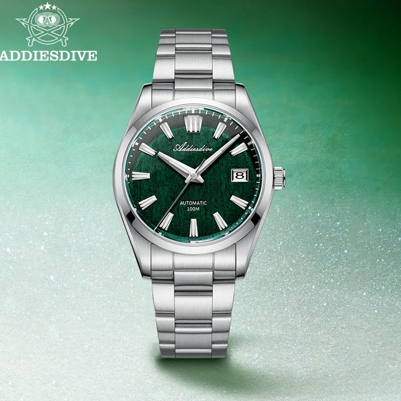 2025 New ADDIESDIVE AD2075 NH35 Automatic Watch 100M Waterproof Sapphire Glass Stainless Steel Dive Mechanical Watches For Men - Image 6