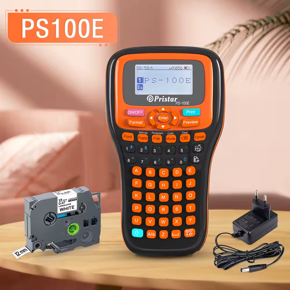 Портативный принтер этикеток PS100E с автоматической резкой этикеток, заменяющий принтер этикеток Brother P Touch для моделей tze231 Fx231 hse-231.