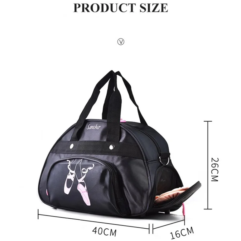 Ballet Bag Pink Girl Sports Dance Messenger Bag Fashion New Large-capacity Ballet Shoe Storage Bag Handbag Printed Ballet Bag