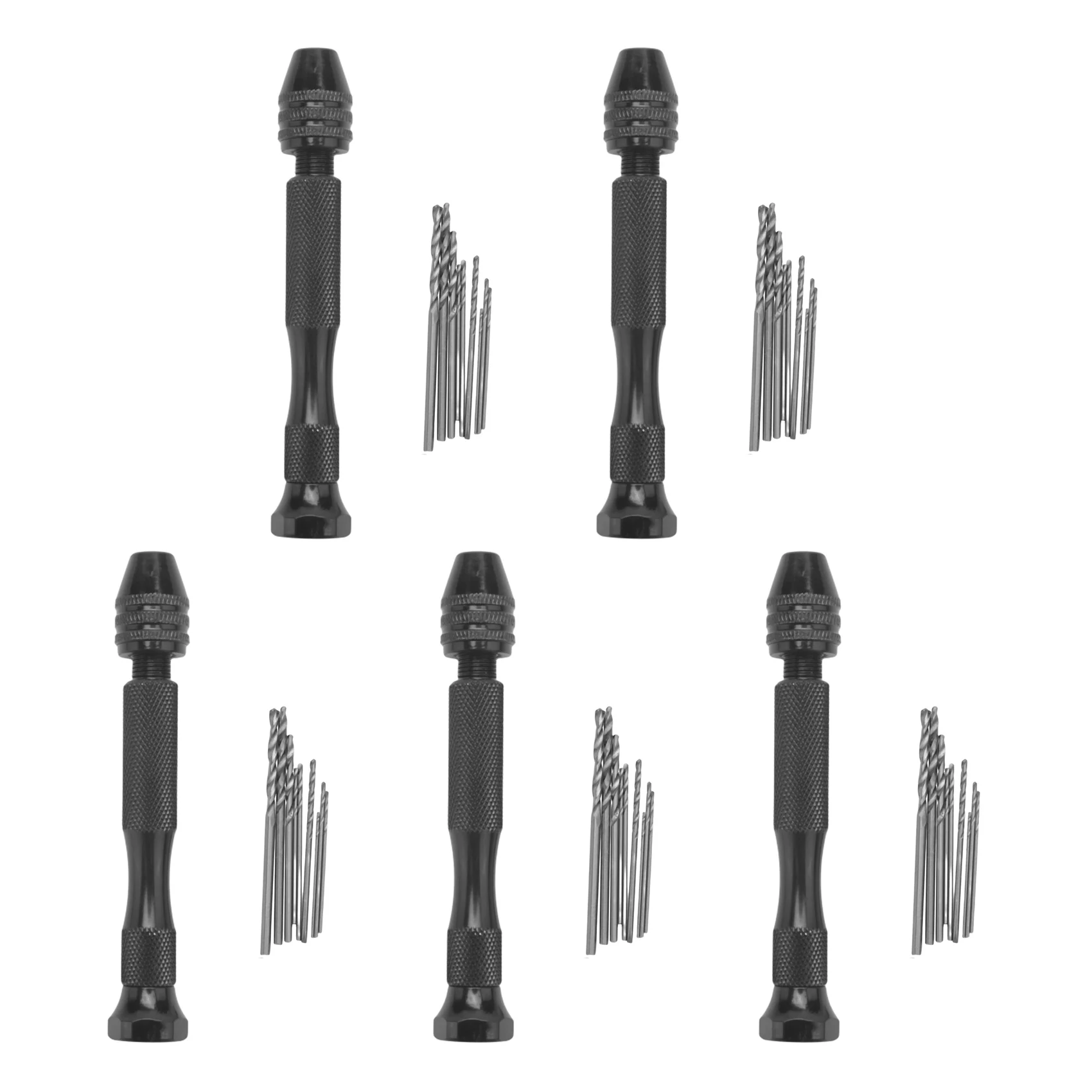 AT02-Mini Hand Drill,Precision Pin Vise Woodworking Hand Drill, Miniature Drill + 50Pcs Mini Micro-Drill Bit Set With Chuck