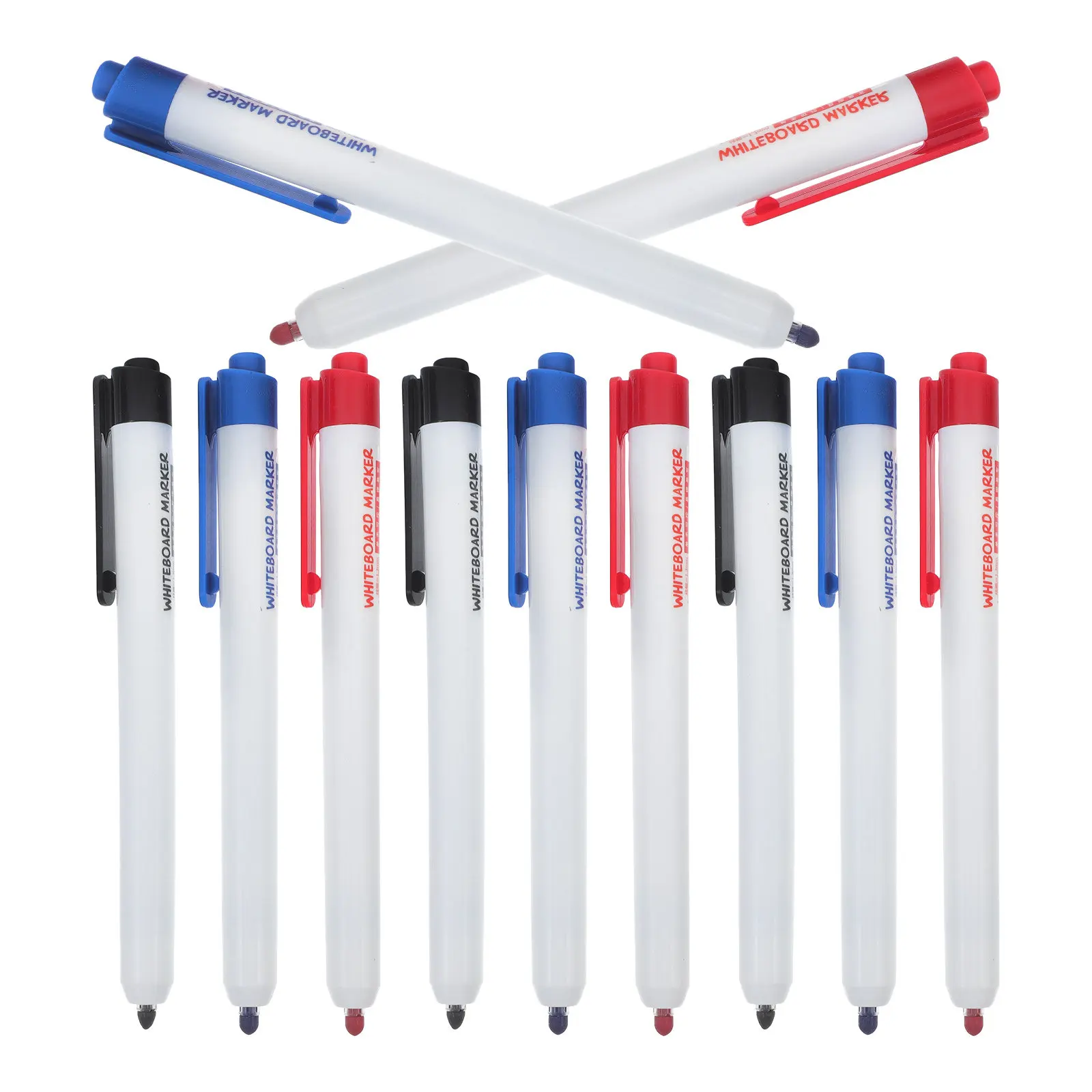 

12Pcs Multi-Function Dry Erase Markers Creative Erasable Marker Pens for Whiteboard Glass Board Plastic Ceramic Surface