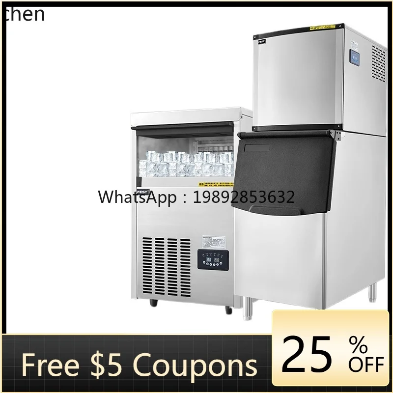 D28  Ice Machine Commercial Milk Tea Shop 500kg Large Capacity Fully Automatic Ice Cube Making Machine