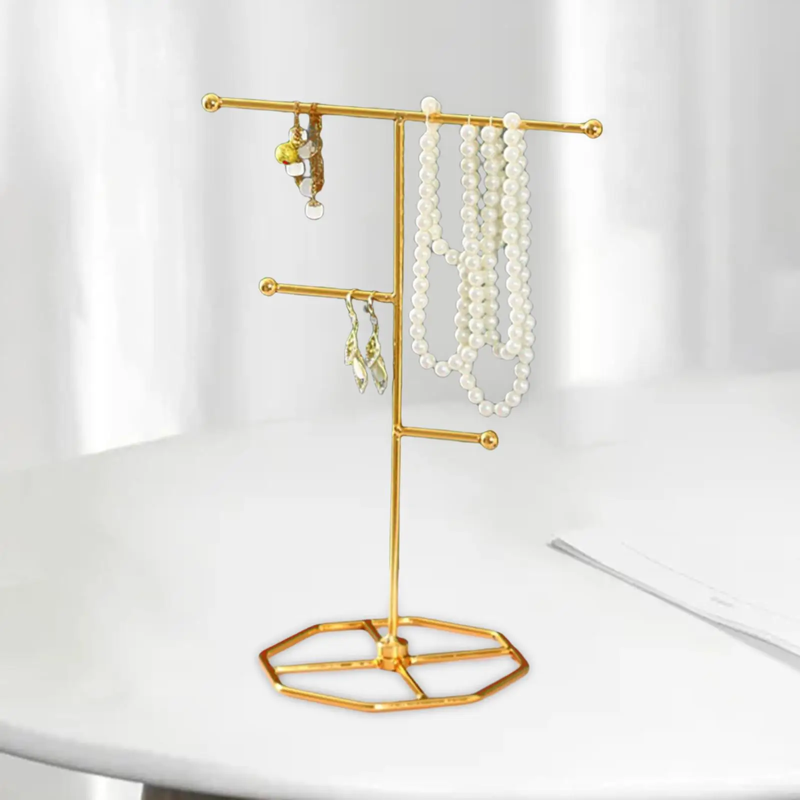 

Modern Jewelry Organizer Necklace Holder Earring Display Stand for Vanity Table Tabletop