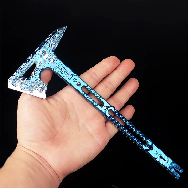 35 cm/13.78in Melee Wapens Model Zwarte Zee Tomahawk Hoge Kwaliteit Desktop Display Ornamenten Collectie Verjaardagscadeau voor meisje Jongen