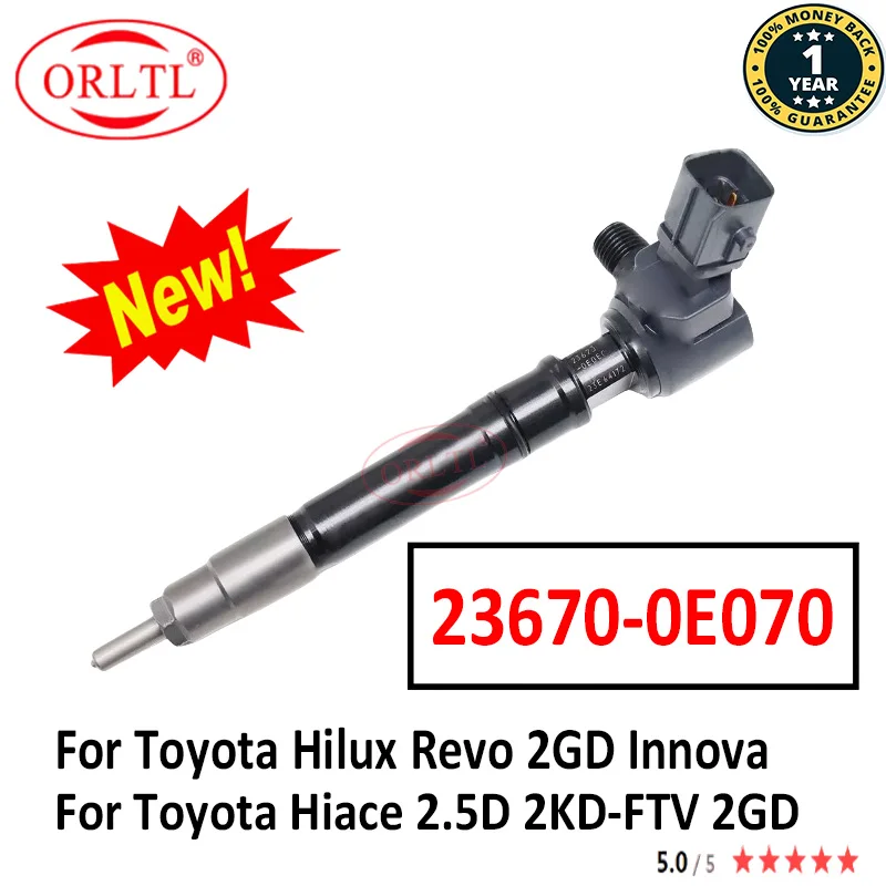 

23670-0E070 Common Rail Piezo Fuel Injector 23670-08040 23670-09460 236700E070 for Toyota Hiace Hilux 2.5D 2KD-FTV 2GD