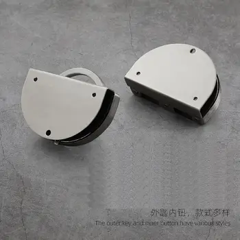 Jednostranný centrální zámek pro skleněné dveře z nerezové oceli 304 bez otvoru Obousměrné odemykání Dvojité dveře Bezrámové skleněné dveře 8 nejlepší prodej Zámky skleněných dveří bez vrtání - №5