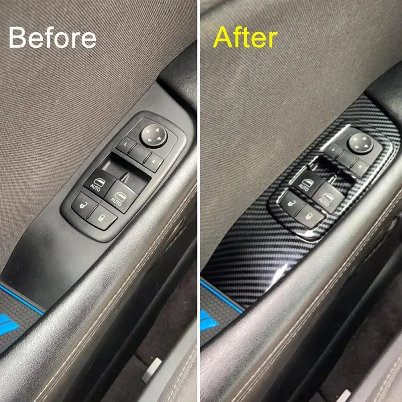 

Door Window Switch Panel Cover Window Control Trim for Dodge Challenger SXT GT R/T SRT Accessories 2015-2021 2022
