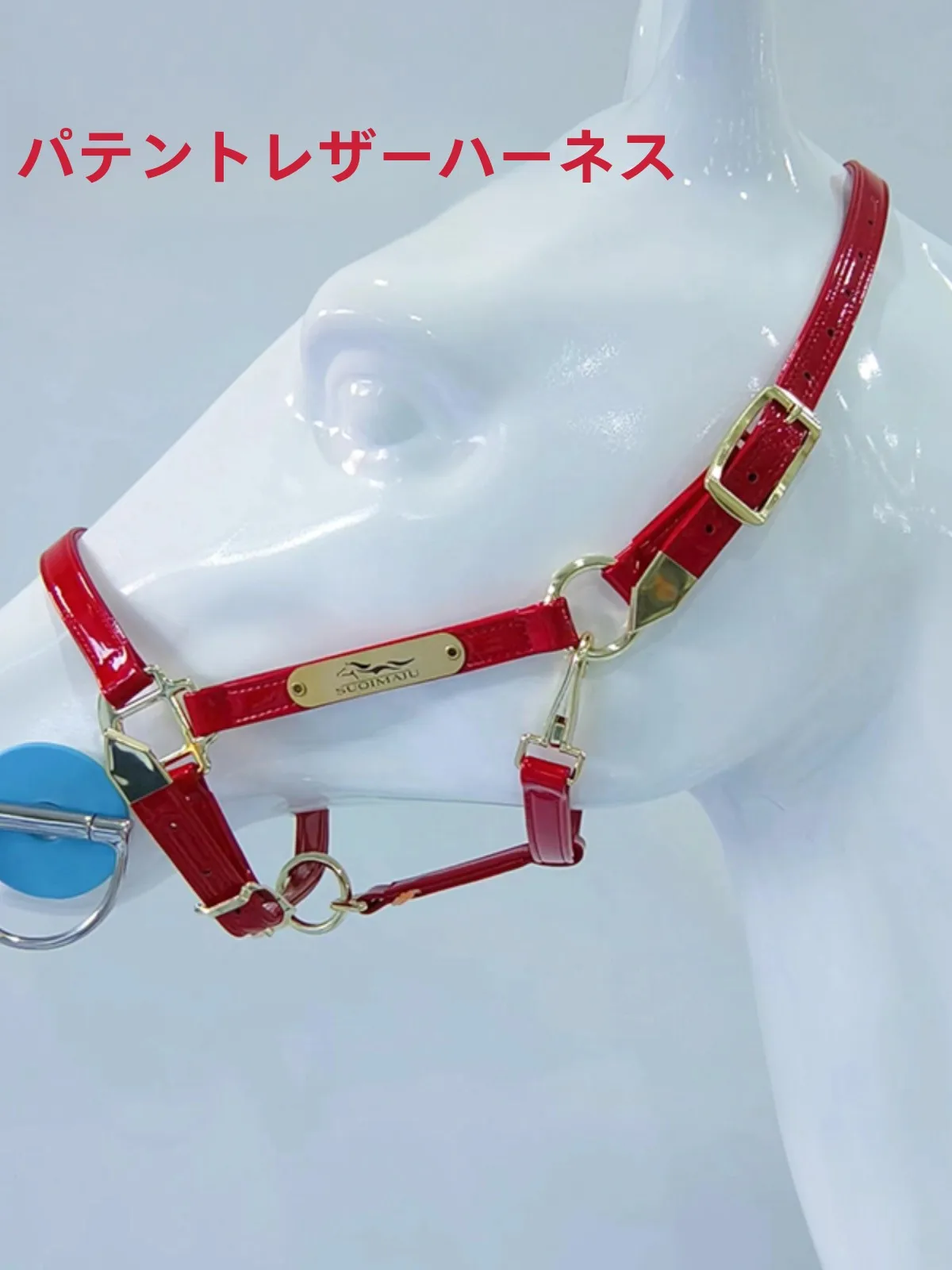 equestrian-headstall-adjustable-leather-halter-bright-finish-training-equipment-riding-supplies-tack-accessories