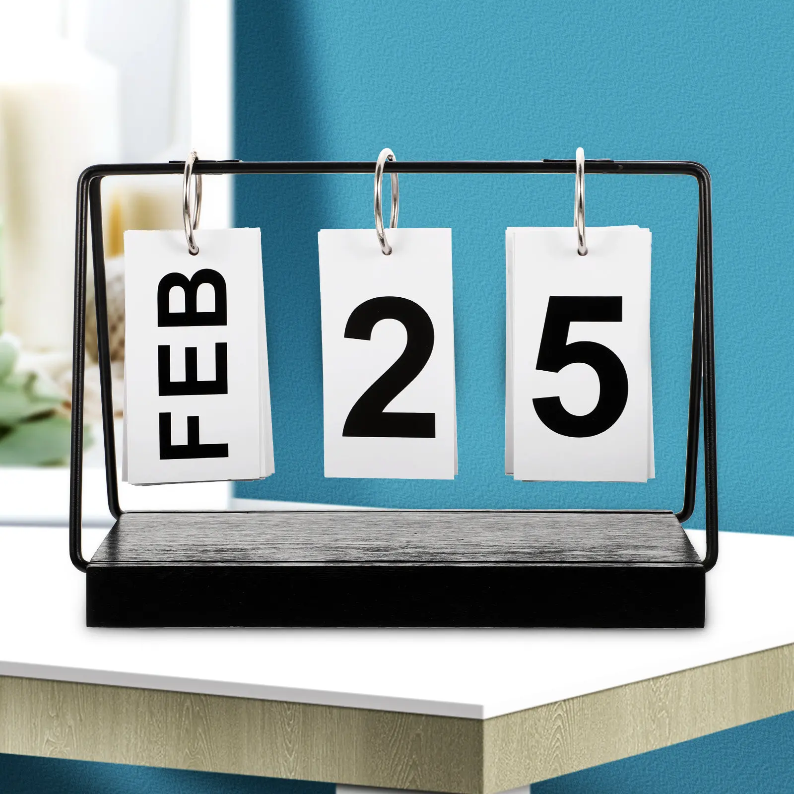

Декоративный деревянный календарь, мотивирующий декор для рабочего стола, настольный календарь компактного размера для рабочего стола или стола учителя.
