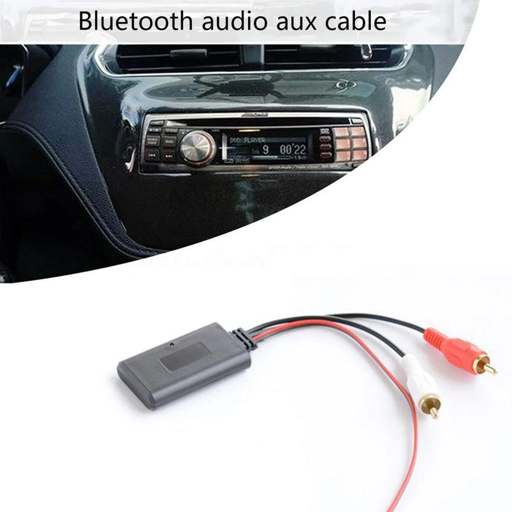 2Pcs Car Wireless Bluetooth Module Music Adapter RCA AUX Audio Cable Universal 2RCA Interface Bluetooth Adapter 5-12V-Elect
