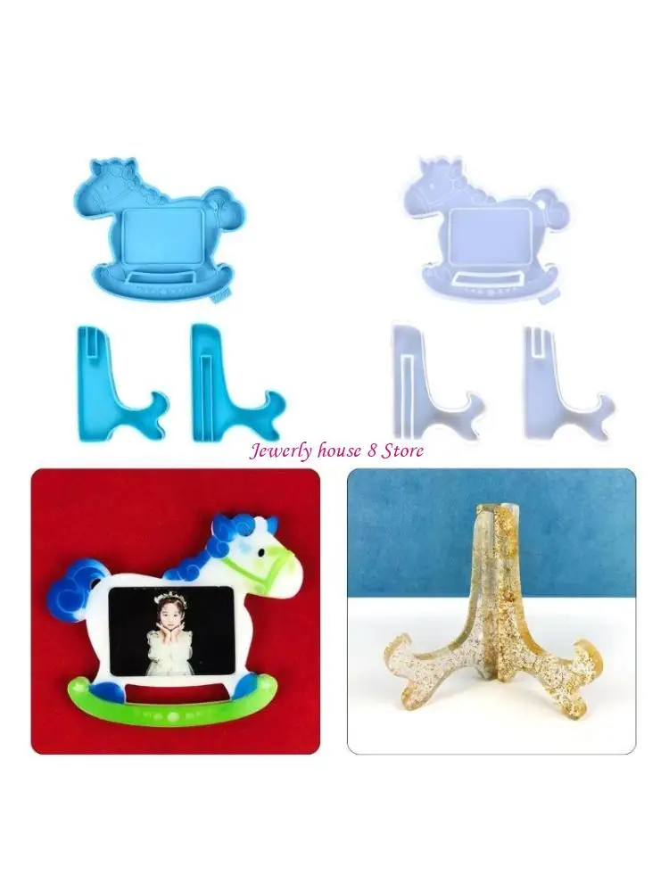 

Геометрическая лошадь фоторамка форма эпоксидный клей силиконовая форма стол мягкая керамическая штукатурка орнамент кулон дома