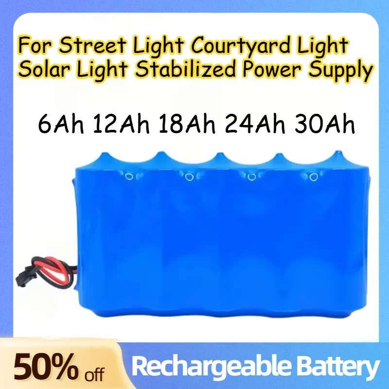 32650 6Ah 12Ah 18Ah 24Ah 30Ah Rechargeable Lithium Battery for Street Light Courtyard Light Solar Light Stabilized Power