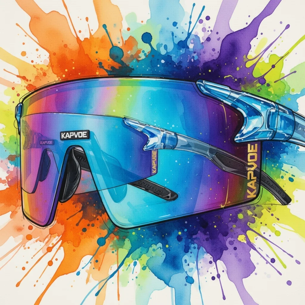 

Kapvoe Hiking Eyewear Rimless Cycling Sunglasses Fashion Cycling Glasses for Men Goggles MTB Sports Bike Eyewear Outdoor UV400