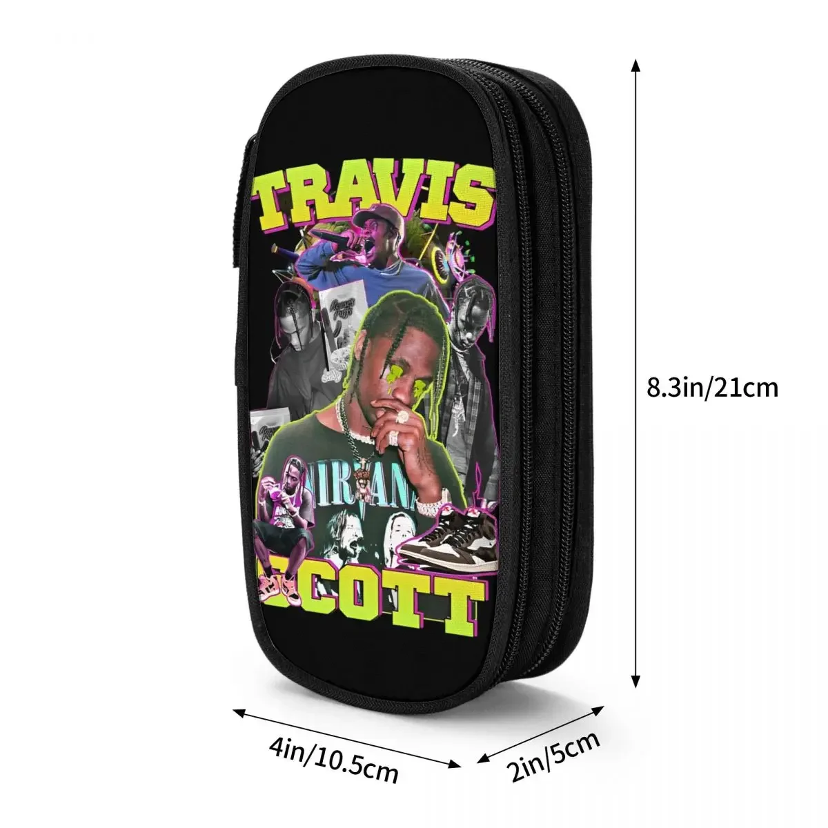 Cactus Jack Rapper Hip Hop Pencil Cases Classic Pen Holder Bag Kids Large Storage Office Zipper Pencilcases