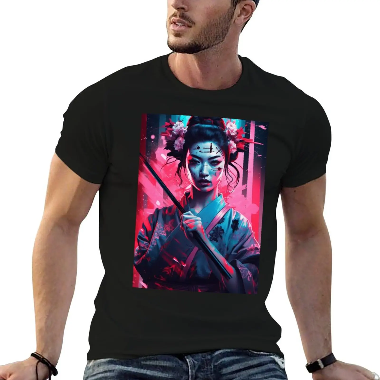 

Cyberpunk Geisha T-Shirt g man t shirts for men man t shirt summer T-Shirt