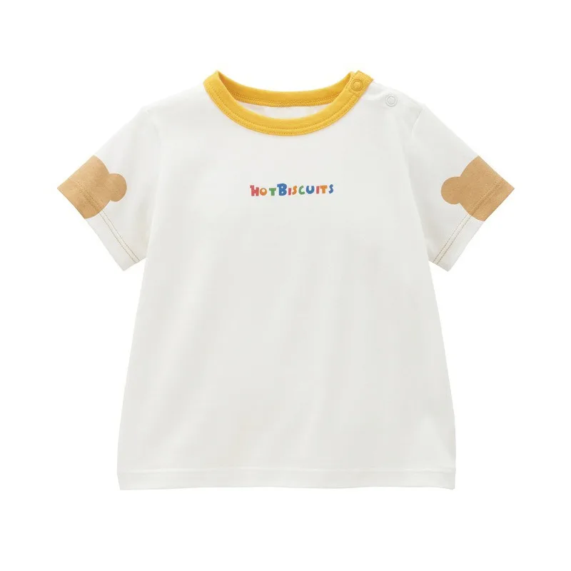 Jongens Korte Mouw T-Shirts Effen Kleur Minimalistisch T-Shirt Schattige Baby Tees Grafische Tops Tee Roupa Infantil Kinderkleding Jongens