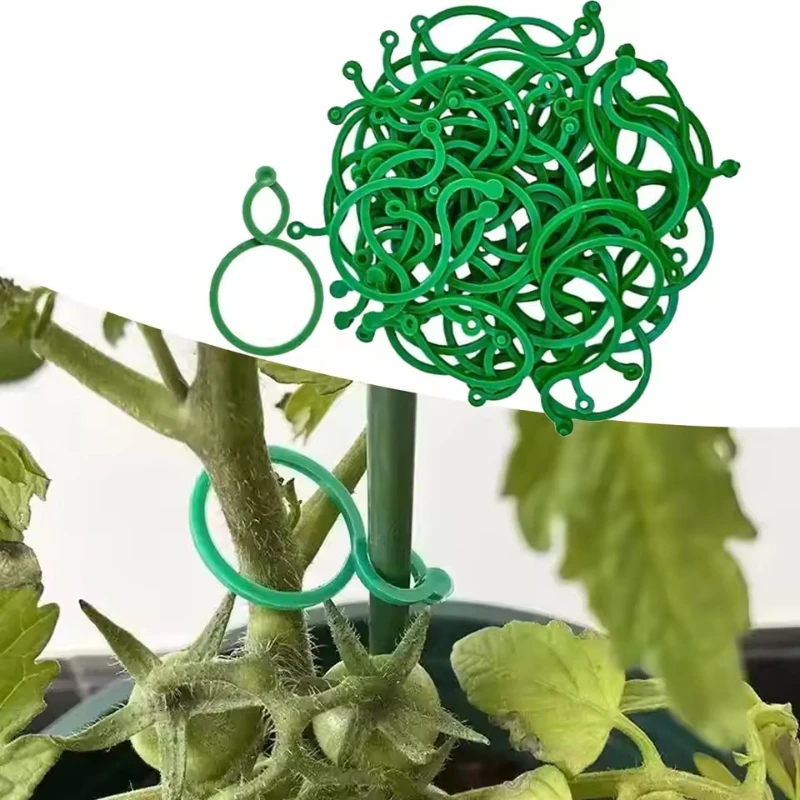 50-400Pcs Plant Support Clips Weather Resistant Plastic Garden Clips For Tomato Plants Climbing Vines Flower Stems Plant Support