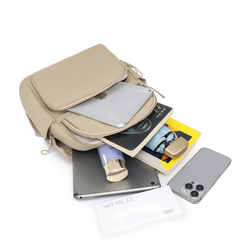 Elegant Women Backpack 2025 Spring Fashion Big Capacity Rucksack Waterproof Durable Shoulder Bag for Travel School Office
