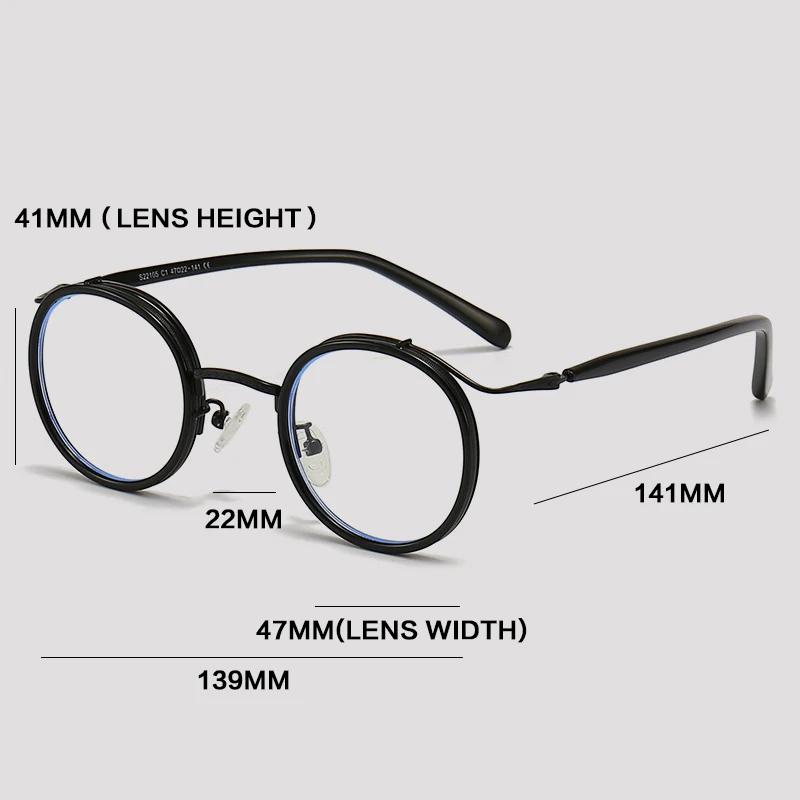 Vintage TR90 Reading Glasses Men Round Retro Anti Blue Light Prescription Glasses Women Luxury Myopia Photochromic Eyewear