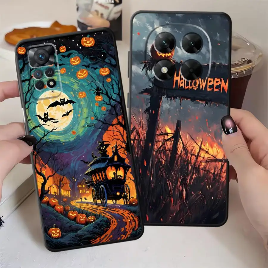 حافظة لهاتف Xiaomi Redmi Note 10S 10 9 8 Pro 9s 12S 11 13 12 Pro Plus 11S غطاء خلفي ناعم أشباح الهالوين الوحشية