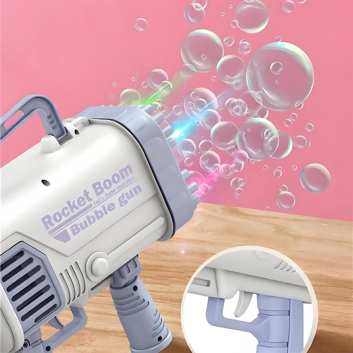 

Party Bubble Gun Gatlin Bubble Machine Gun Soap Bubbles for Children Magic Bubble for Bathroom Summer Outdoor Party Toys