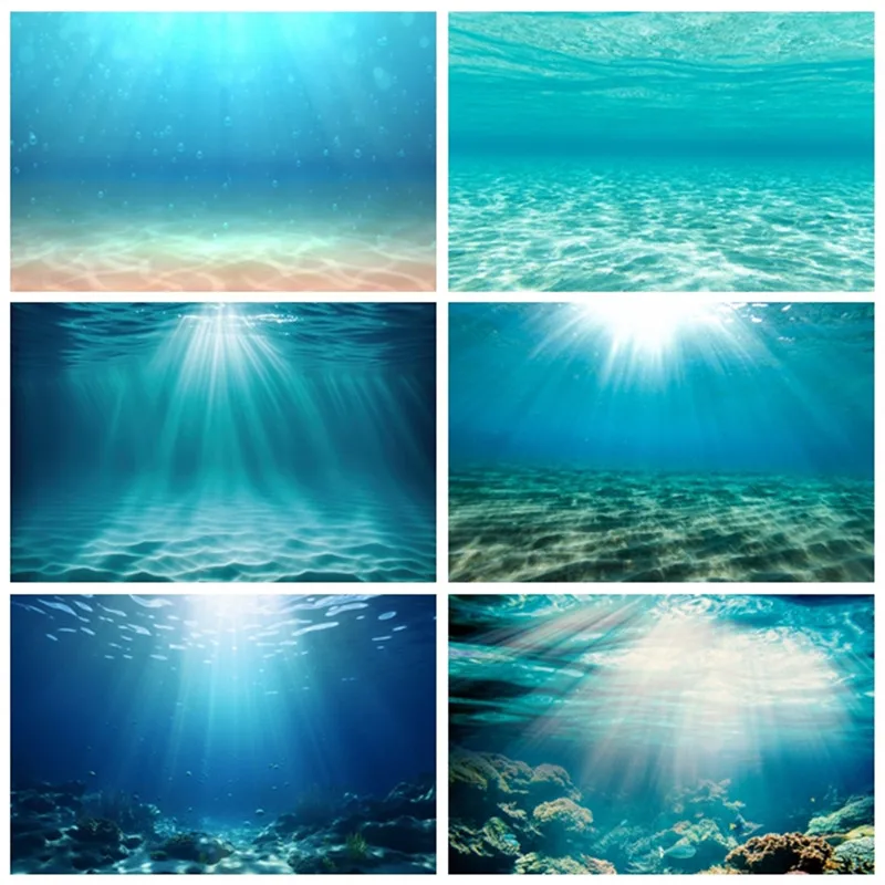 

Underwater World Backdrop Undersea Backdrop for Photography Under The Sea Tropical Deep Sea Sunlight Seabed Photo Background