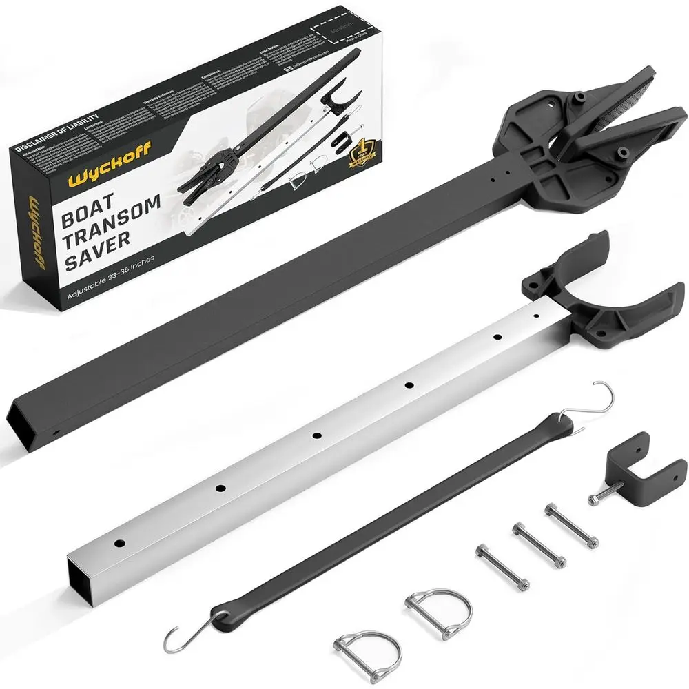 Adjustable Transom Saver for Outboard Motors, 23-35 Support Bracket - Heavy-Duty Composite, Anti-Rust, Reinforced