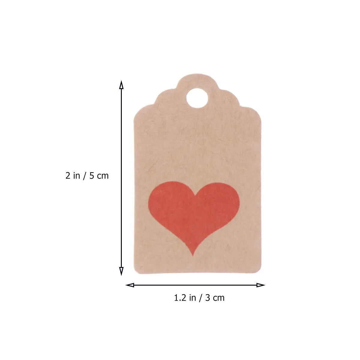 200Pcs Handmade Kraft Paper Pendant Tags Hole Design for Wedding Favors Gift Wrapping Valentine Scrapbooking Bookmark Cupcake