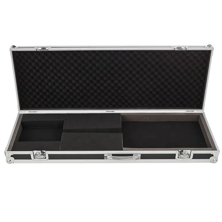 Caja de vuelo rígida de aluminio y madera en forma rectangular para guitarra eléctrica Gibson