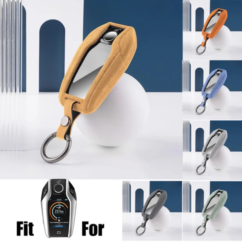 

A + замшевый кожаный автомобильный брелок для ключей, чехол для BMW 5, 6, 7, 740i i8 G12 X3 X5