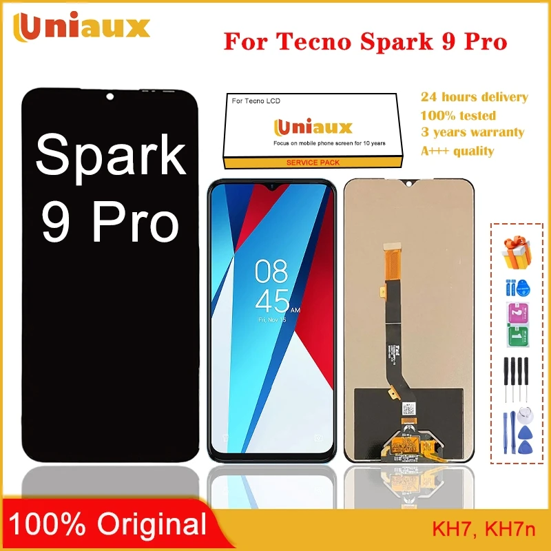 

6.6" Original For Tecno Spark 9 Pro KH7 LCD Display Touch Screen Digitizer Assembly Spark9Pro New LCD Repair Replacement Parts