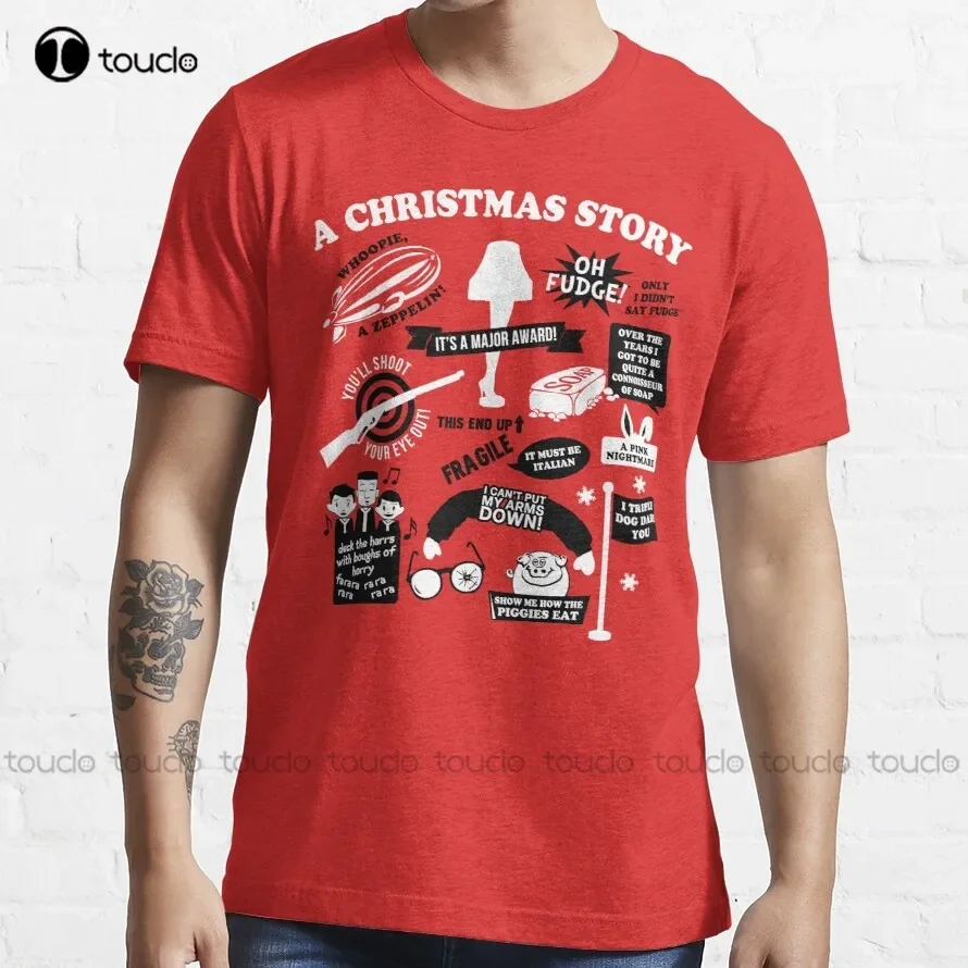 Christmas Story Quotes a christmas story movie oh fudge ralphie T-Shirt mens white tee shirts Custom aldult Teen unisex xs-5xl