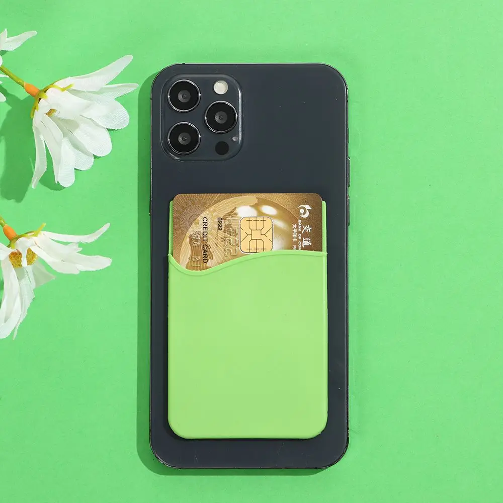 Adhesive Sticker Women Cell Phone Holder Business Credit Pocket Wallet Case ID Card Holder