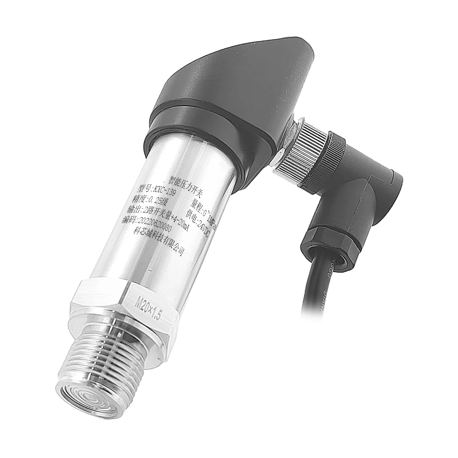 Intelligent Electronic Pressure Switch PNP NPN Hydraulic Pressure Control Alarm Button Setting