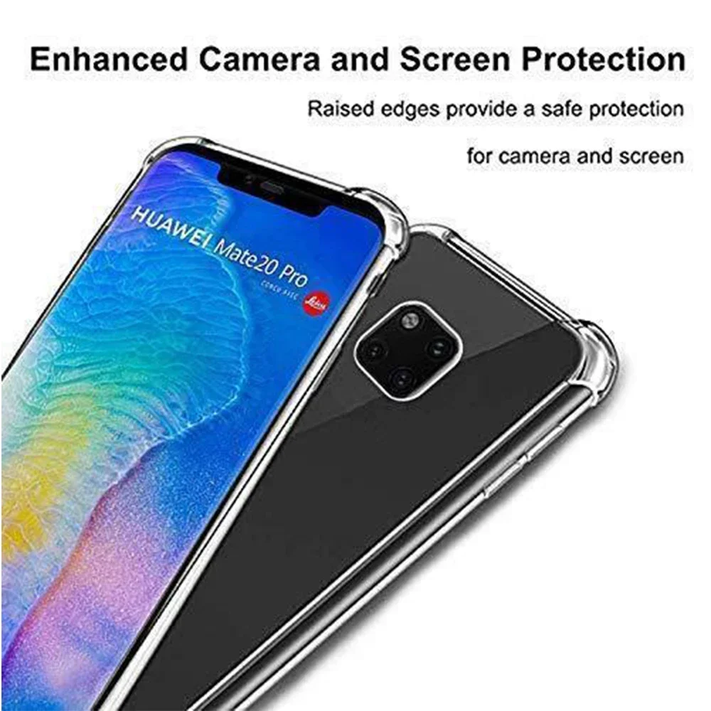 Case for Huawei P Smart S Z 2021 2020 2019 Pro Plus 2019 Case Clear Shockproof Slim Thin Soft TPU Silicone Anti-Drop Phone Cover