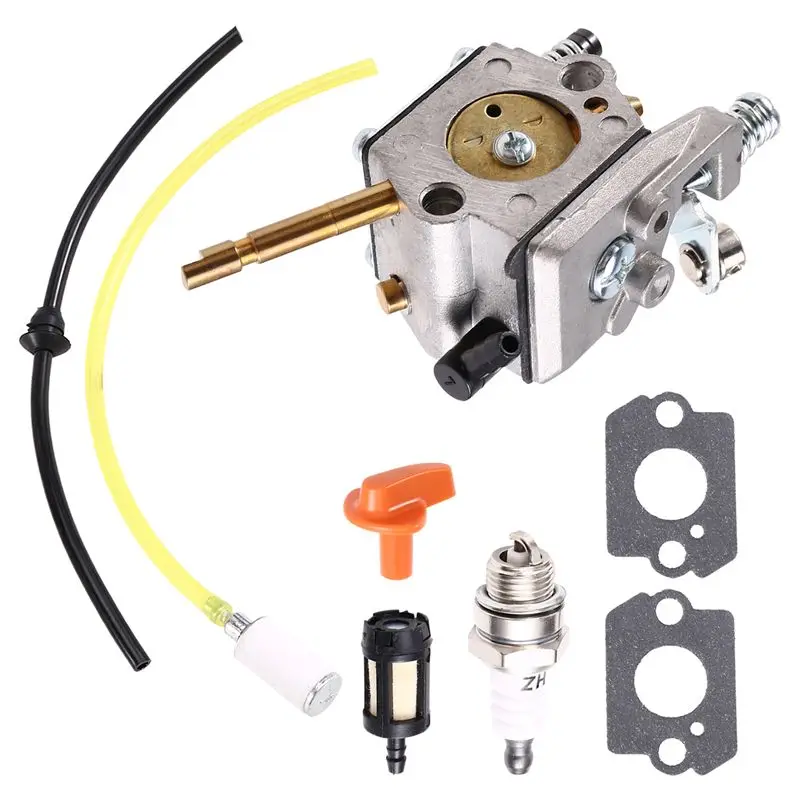ABUH-Lawn Mower Carburetor With Filter Spark Plug WT-45 For FS48 FS52 FS62 FS66 FS81 FS86 FS88 H24D String Trimmer