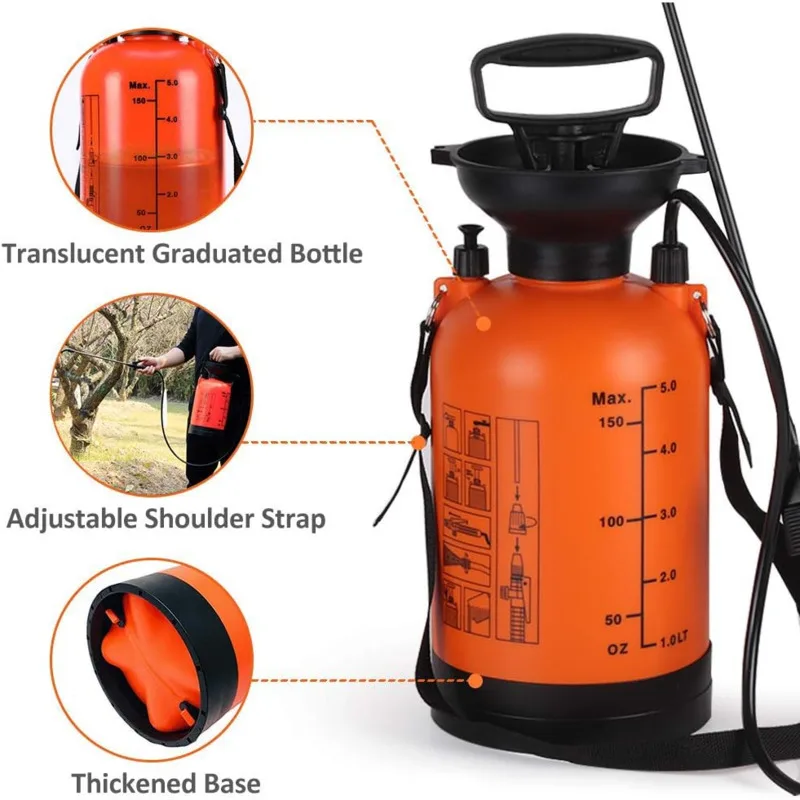 

5L Pressure Sprayer Hand Pump Sprayers Nozzle Air Pressure Pump Lawn Agricultural Garden Tools Water Pump Pressure Sprayer